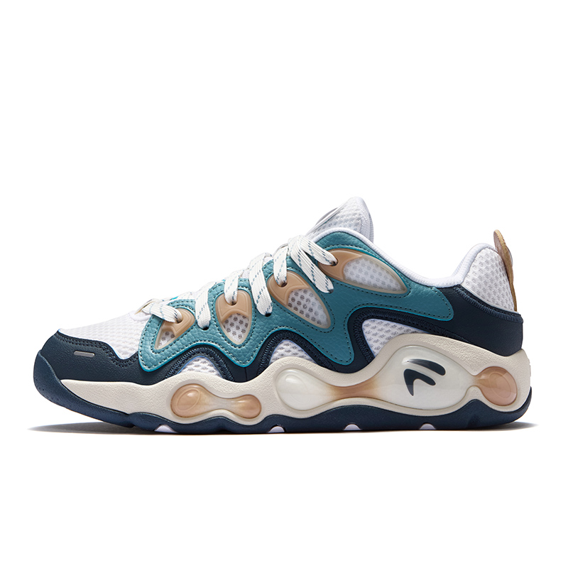 

FILA FUSION Баскетбольные кроссовки VERTICAL с трещинами, низкие, мужские, белые, синие