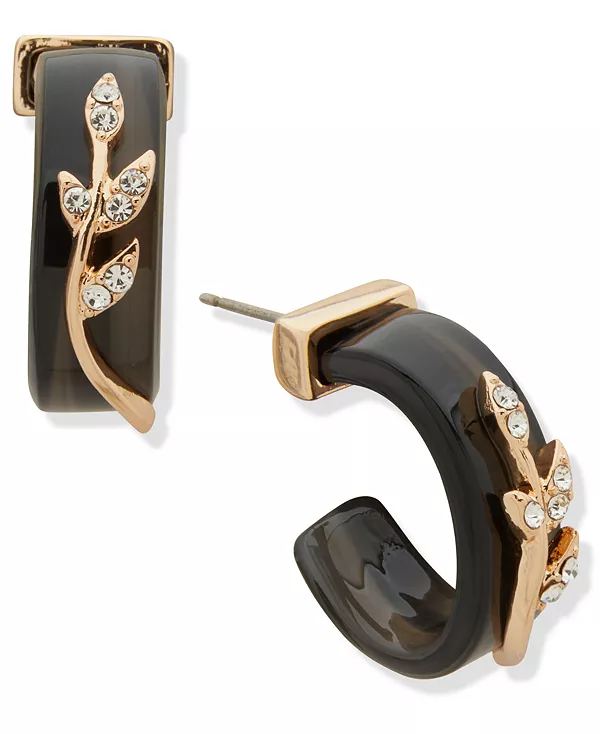 

Серьги-Кольца с веточками паве Lonna & Lilly, black