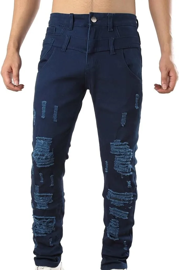 

Мужские джинсы Denim Trousers Brand Destroyed Casual Long SIDUFHAOPKLL