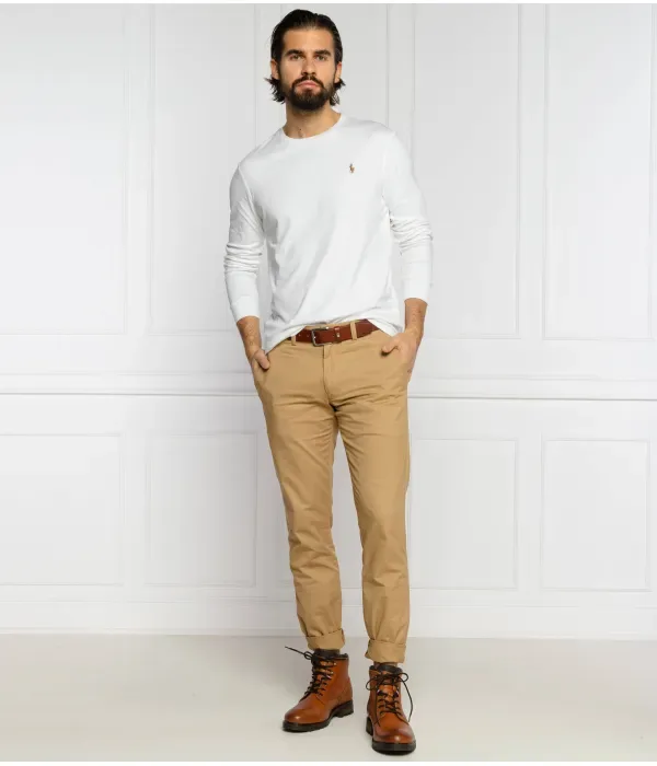 Лонгслив custom slim fit Polo Ralph Lauren, белый — фото 2