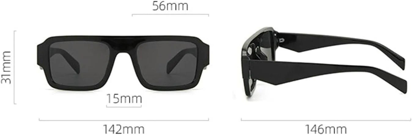 

Классические квадратные солнцезащитные очки COTIA 2025 для женщин и мужчин. Модные ретро-прямоугольные солнцезащитные очки с оригинальным дизайном, Black Yellow