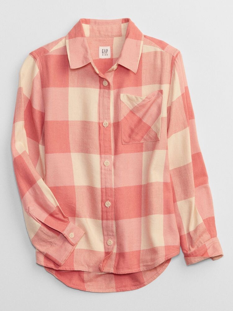 

Детская фланелевая рубашка Gap, розовый