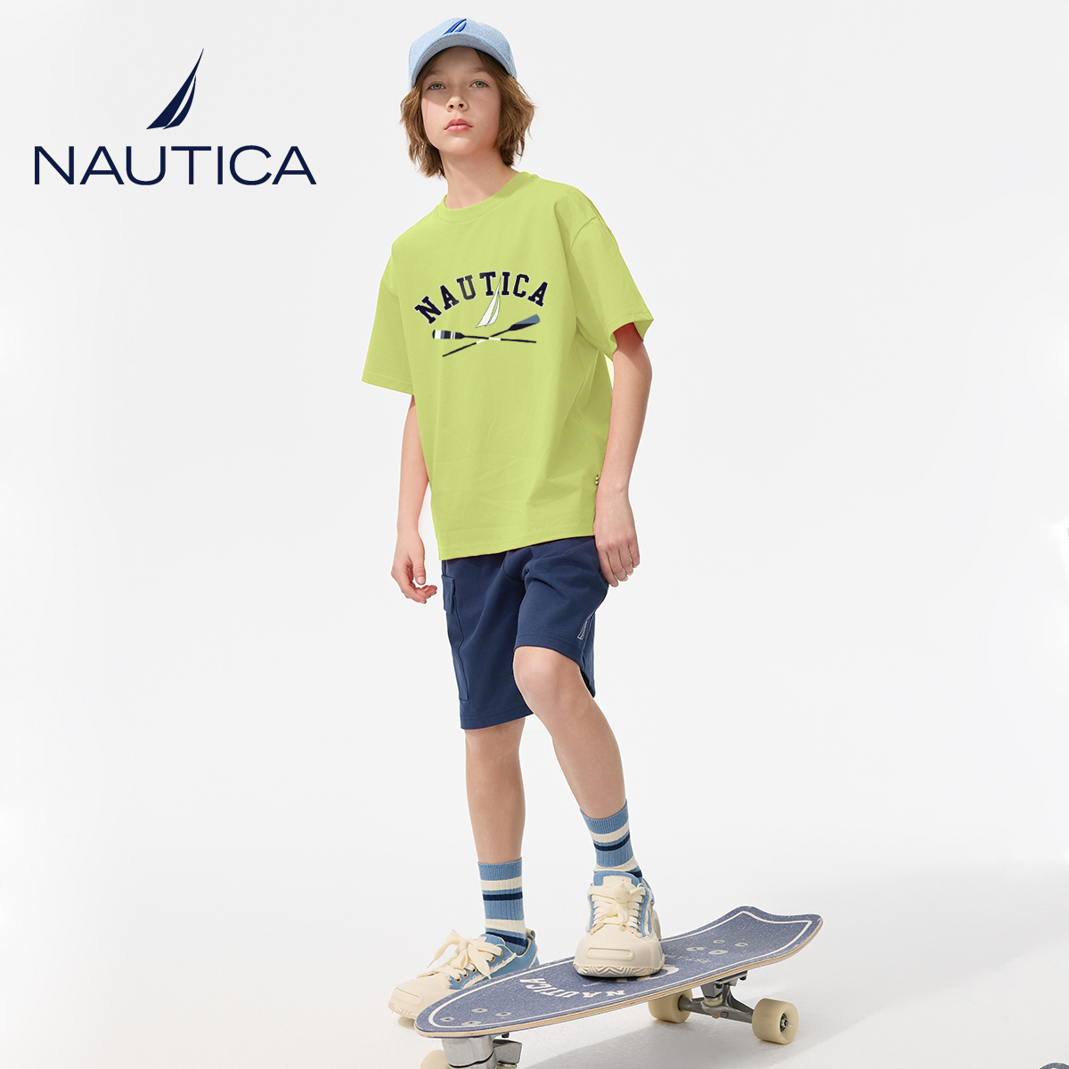 

Футболка для младших школьников NAUTICA, оранжевый