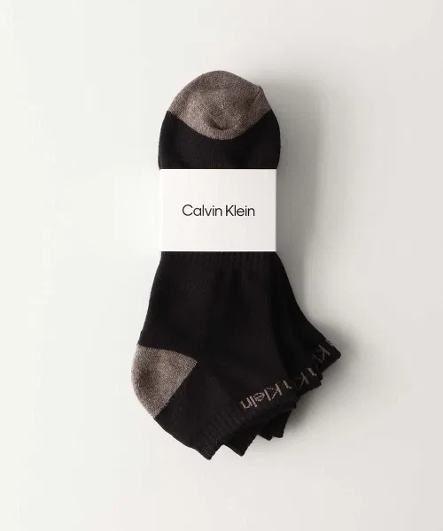 [Комплект из 3 шт.] Мужские антибактериальные, влагоотводящие носки Calvin Klein с махровой подошвой и поддержкой свода стопы для кроссовок 92572501 — фото 3