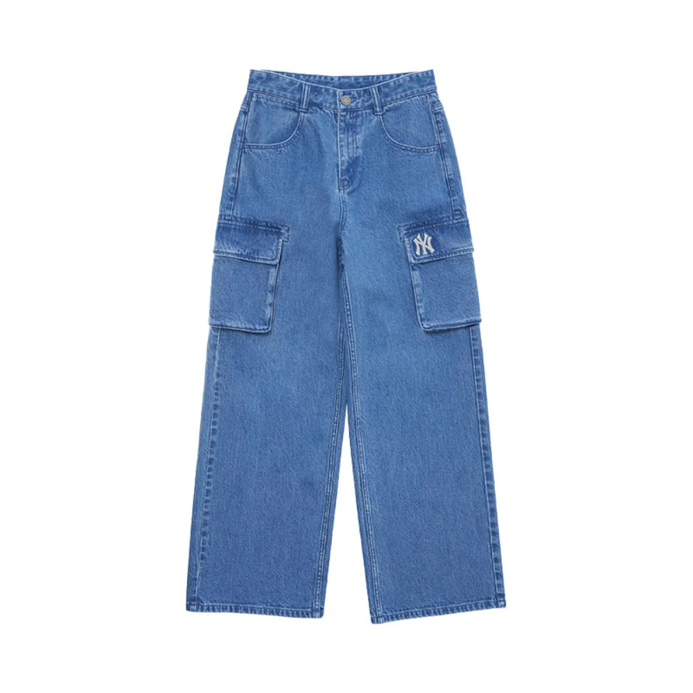 

MLB Джинсы New York Yankees Denim Basic с маленьким логотипом New York Yankees Denim Брюки женские индиго