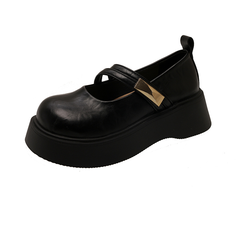 Green feet Женские туфли Мэри Джейн на платформе черные, цвет Black