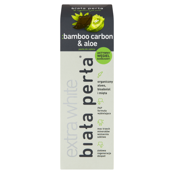 

Зубная паста с бамбуковым углем, 75 мл Biała Perła Bamboo carbon&aloe