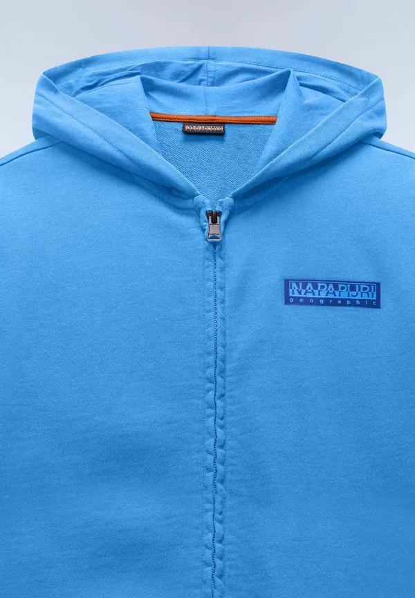 Новая толстовка унисекс на молнии с логотипом в виде коробки. Napapijri, Blue Jasper B A — фото 3