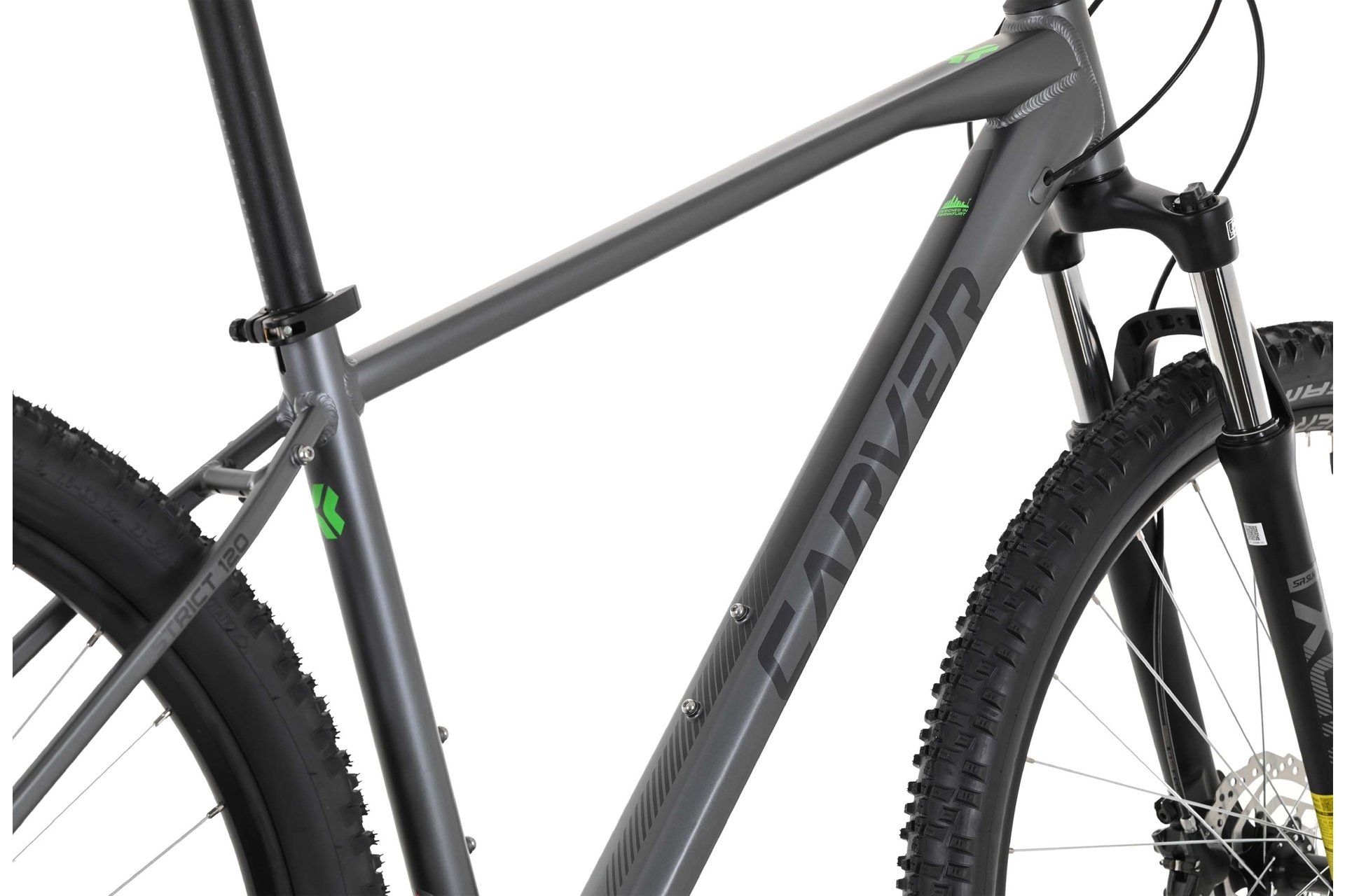 Горный велосипед Carver Strict 120 - 29 дюймов - Diamant - 2024, цвет Grau|anthracite/neon green — фото 4