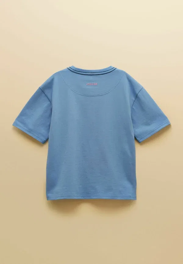 Футболка для мальчиков Joules Archie Applique Graphic T-Shirt, синий динозавр — фото 2