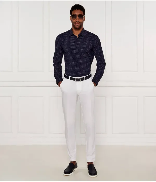 Рубашка P-ROAN-kent-C1-233 slim fit Boss, темно-синий — фото 2