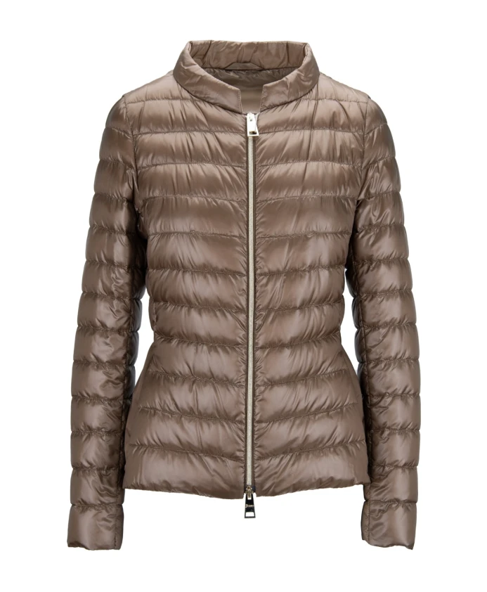 

Короткая пуховая куртка с двойной молнией Herno, коричневый