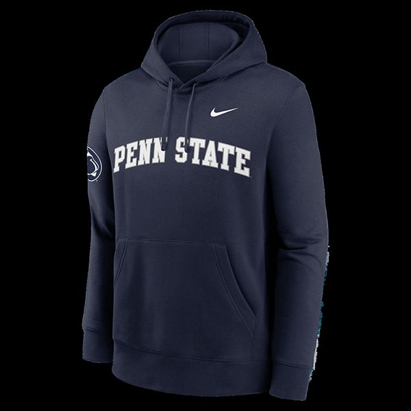 Мужской синий толстовка с капюшоном Penn State Nittany Lions 2025 Sideline Club Fleece Nike — фото 3