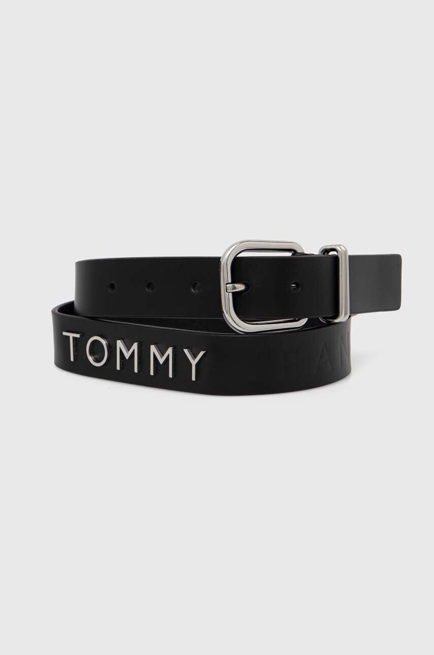 

Кожаный ремень Tommy Jeans, черный