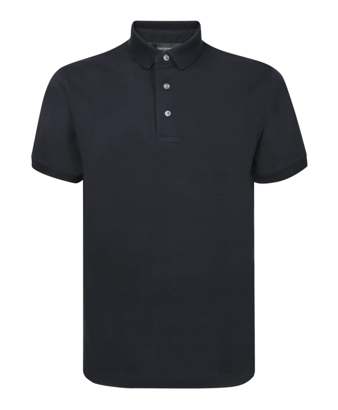 

Рубашка-Поло с зигзагообразным рисунком Emporio Armani, синий