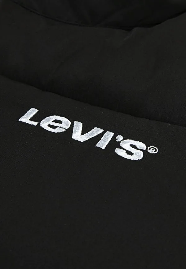Пуховик с логотипом, эластичная зимняя куртка унисекс Levi'S, Black — фото 3