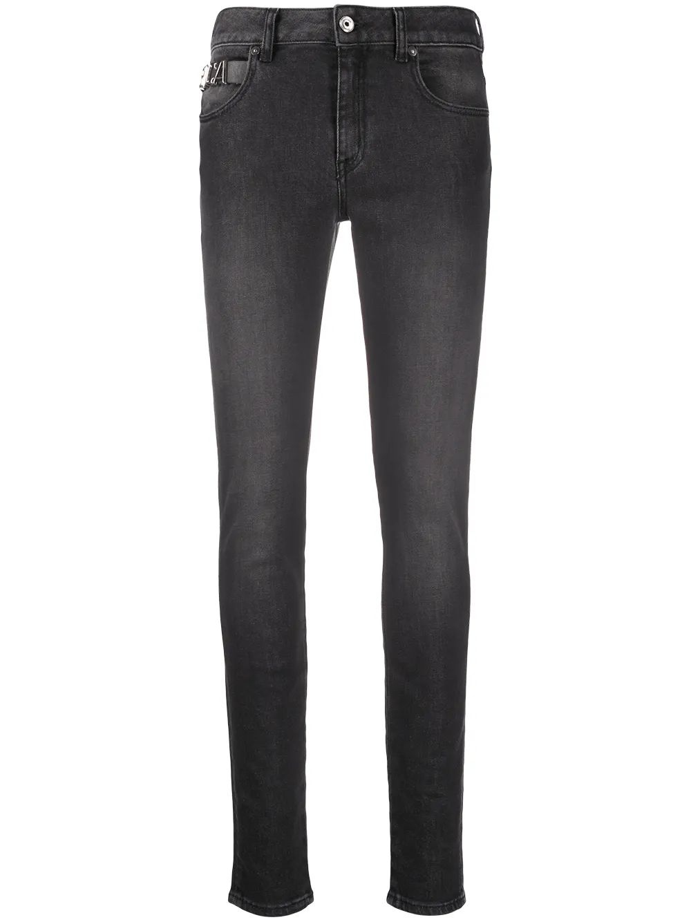 

Джинсы кроя слим с металлическим логотипом Just Cavalli, черный