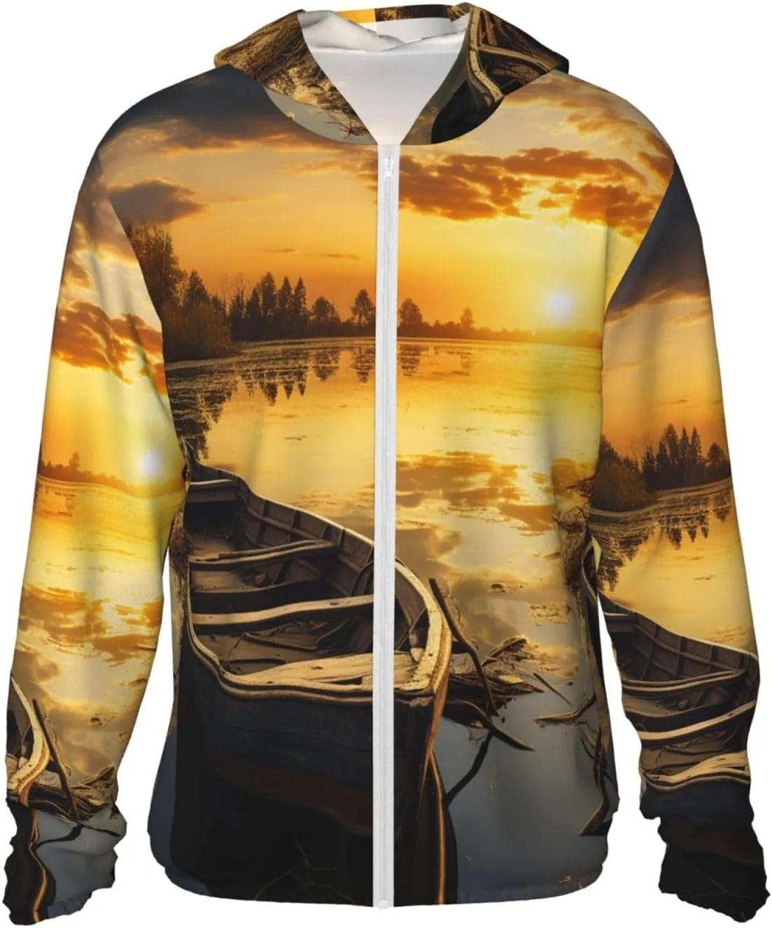 

Толстовка с защитой от солнца River Sunset Wooden Boat UPF 50+ GFLFMXZW