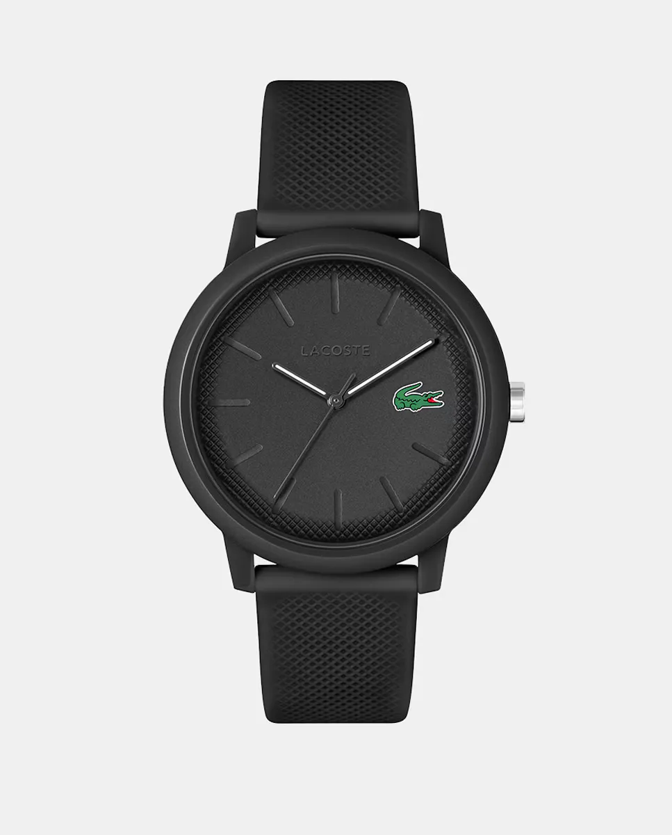 

Lacoste мужские часы 12.12 2011171 черный силикон, черный
