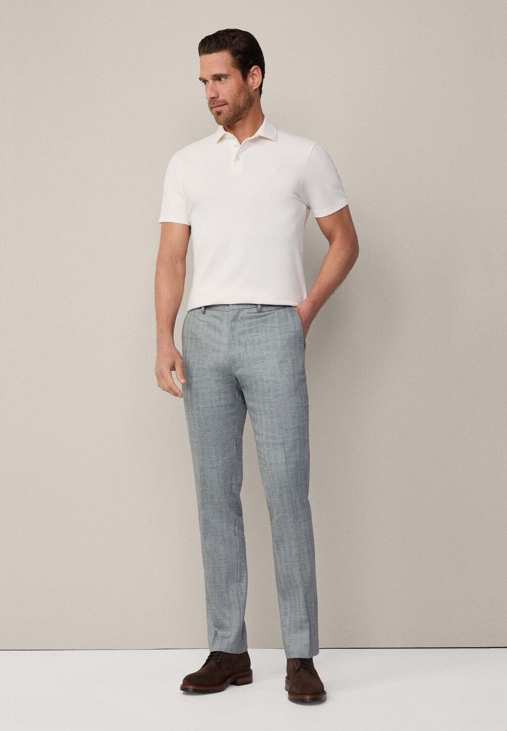 

Рубашка поло SELVEDGE Hackett London, кремовый