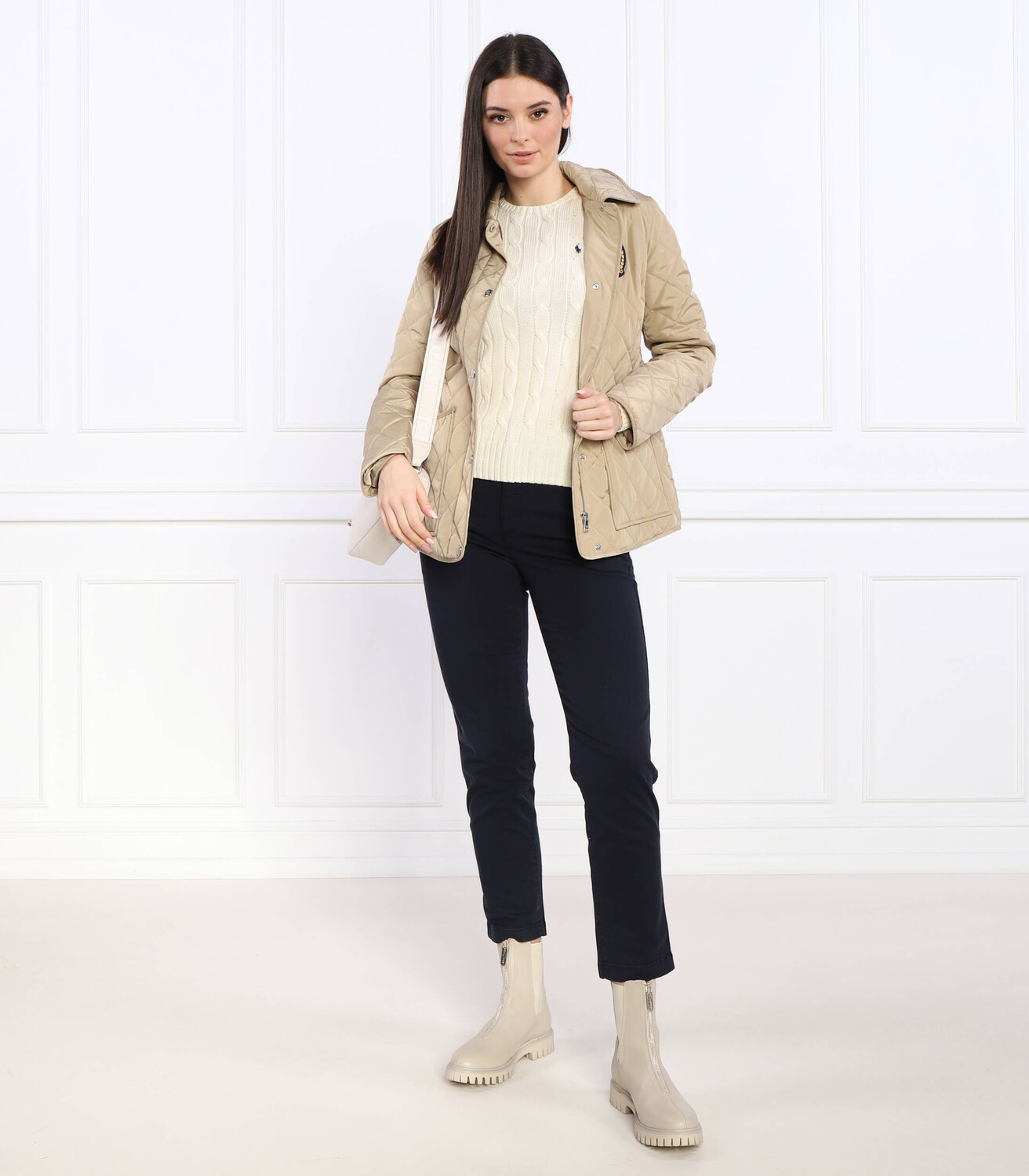 Свитер POLO RALPH LAUREN Slim Fit, кремовый — фото 2