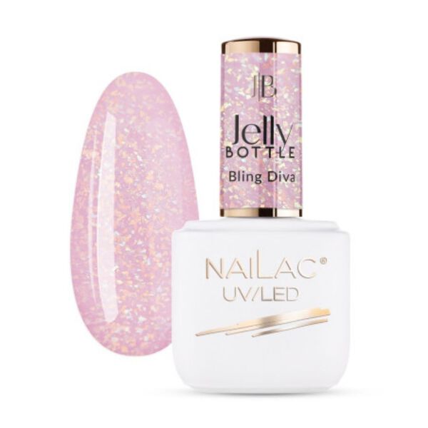 

Флакон-гель Bling Diva, 7 мл Nailac Jelly bottle, цвет bling diva