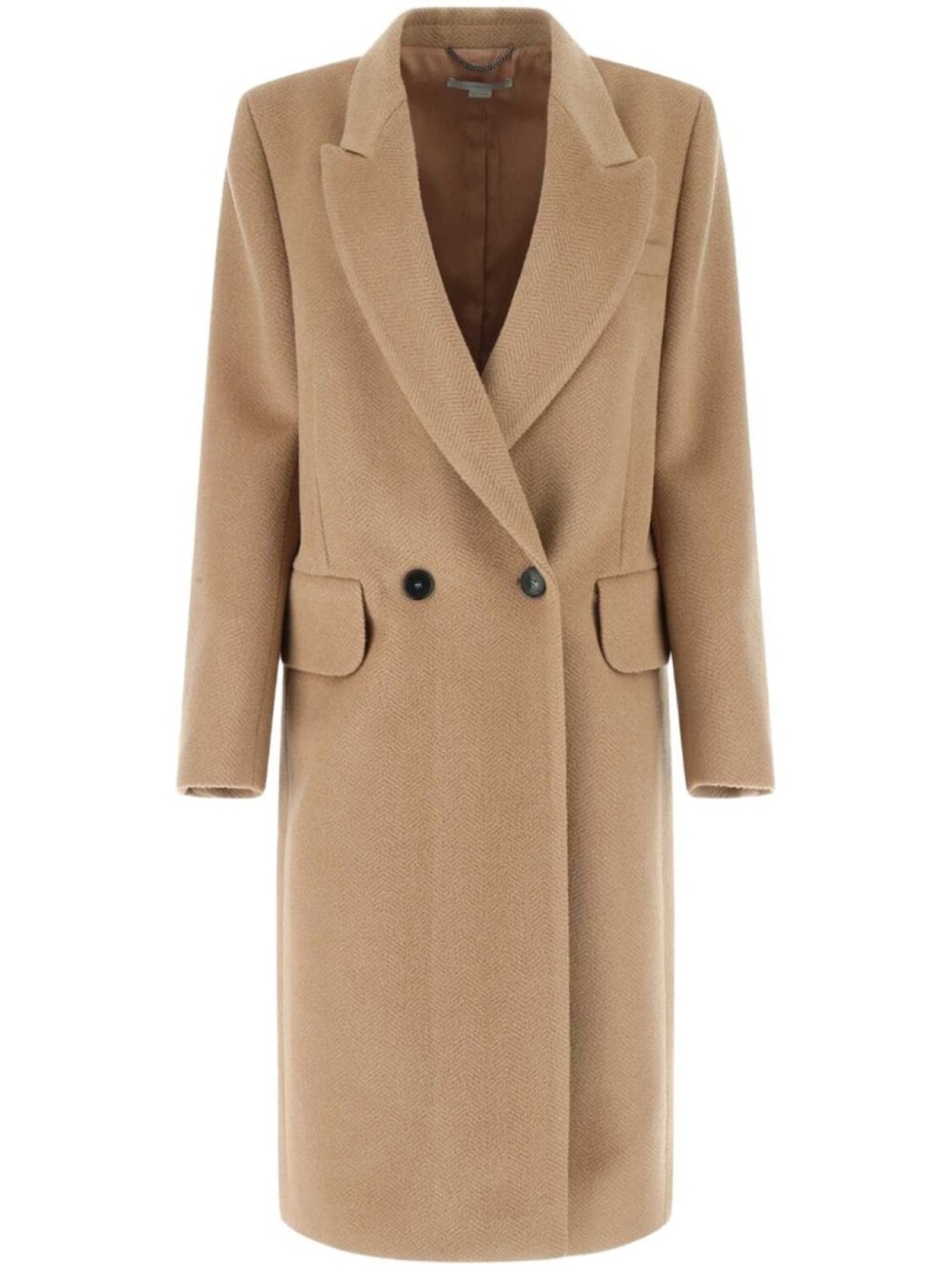 

Stella McCartney двубортное шерстяное пальто, нейтральный цвет