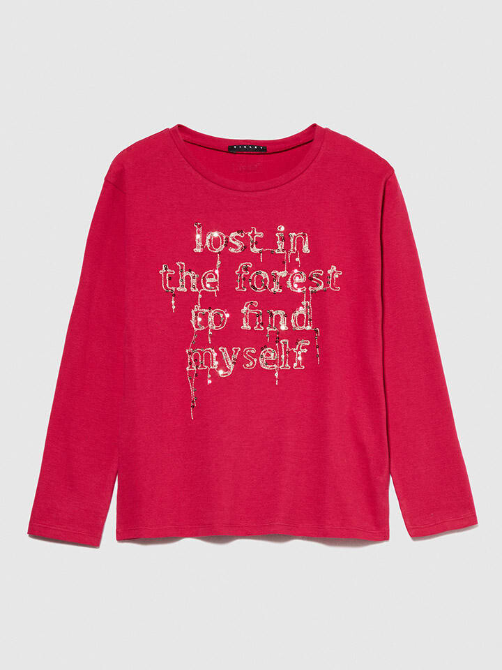 

Лонгслив Sisley Longsleeve, красный