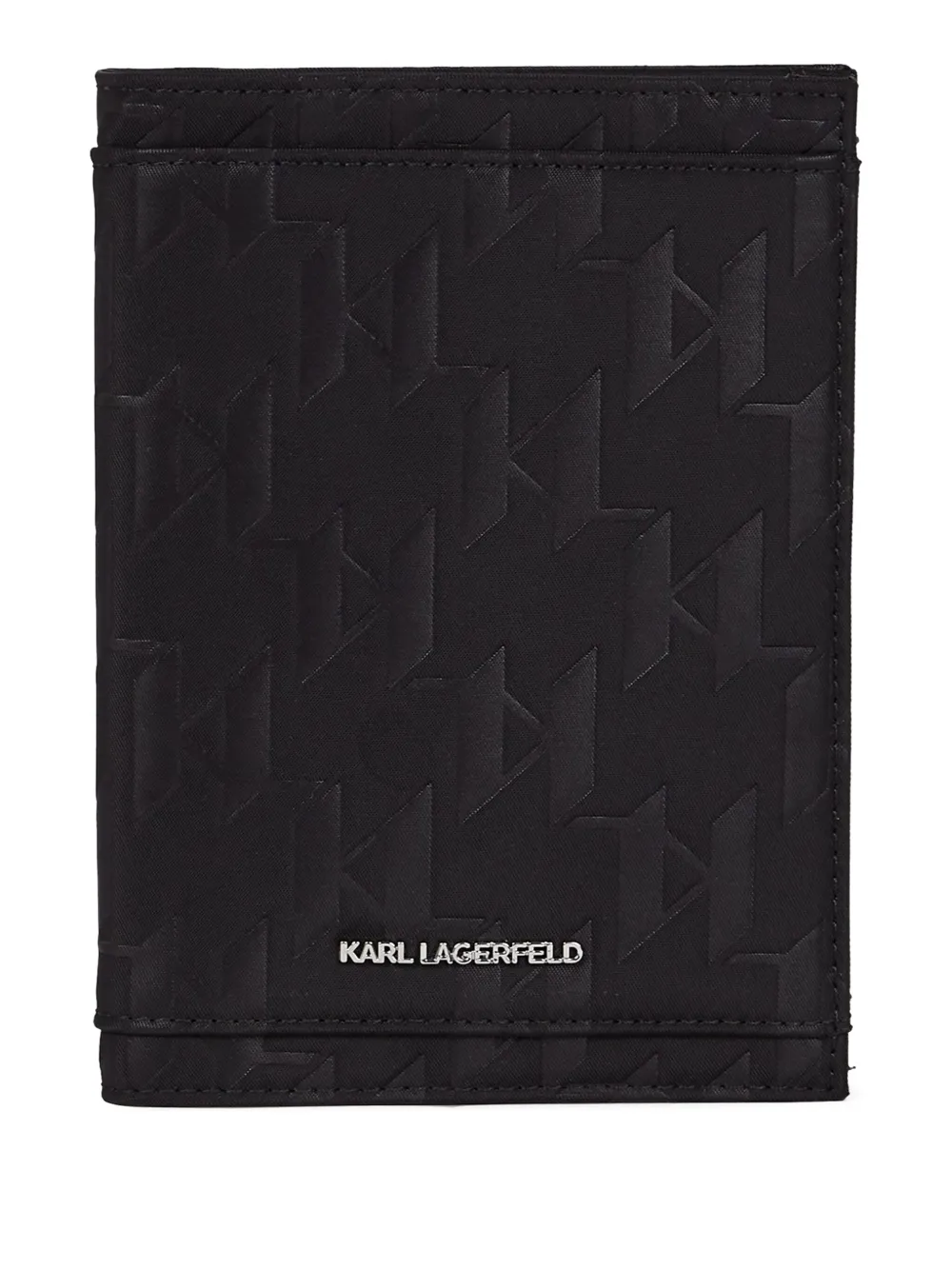 

Картхолдер с монограммой KARL LAGERFELD, черный