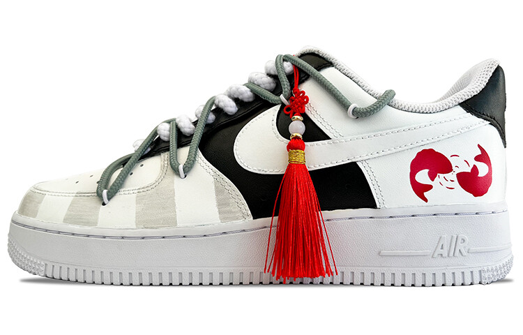 

Кроссовки Nike Air Force 1 Skateboard Shoes Women's Low-Top Black White, Черный, Кроссовки Nike Air Force 1 Skateboard Shoes Women's Low-Top Black White