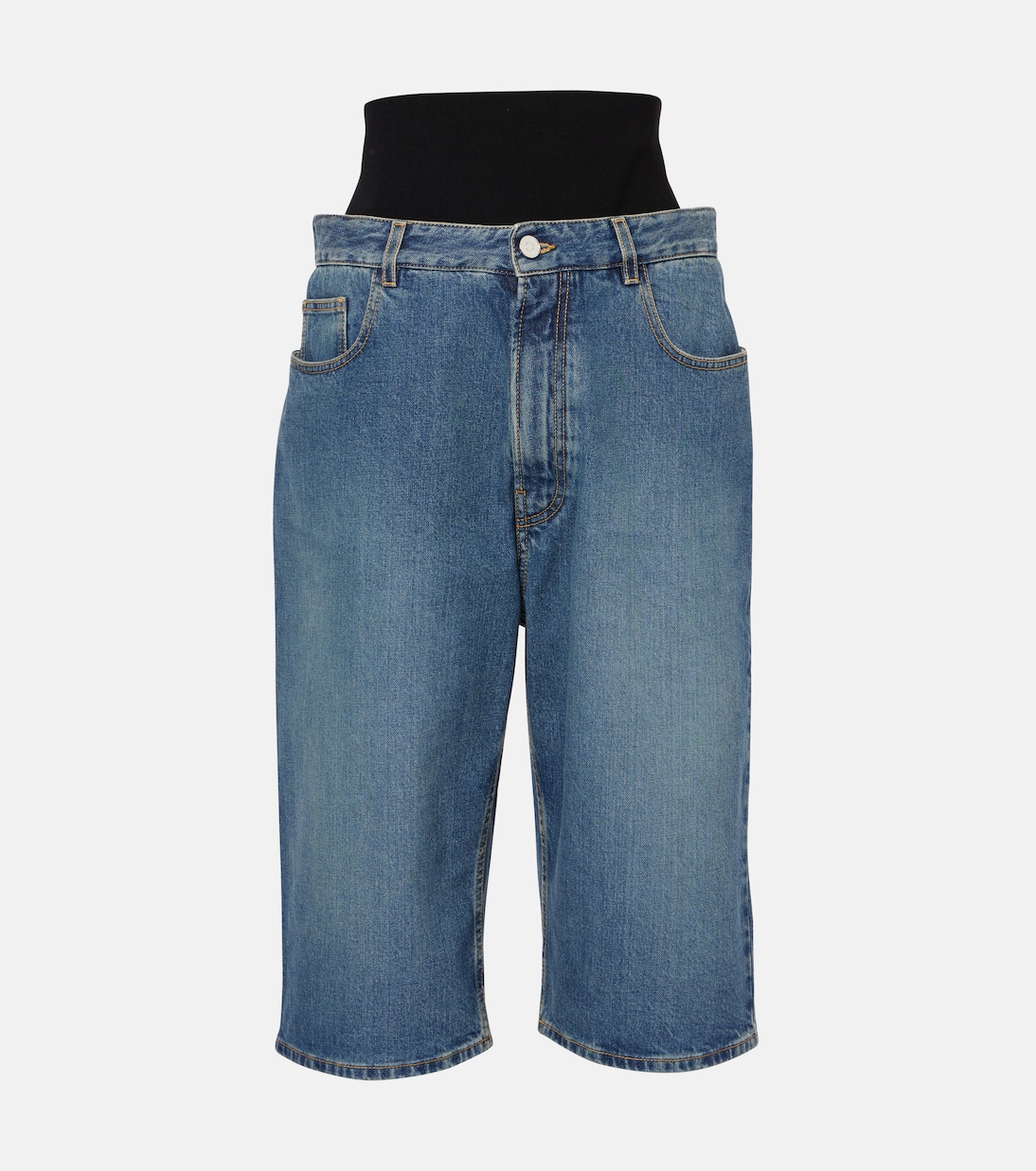 

Укороченные джинсы с бочкообразными штанинами Alaïa, Bleu Vintage