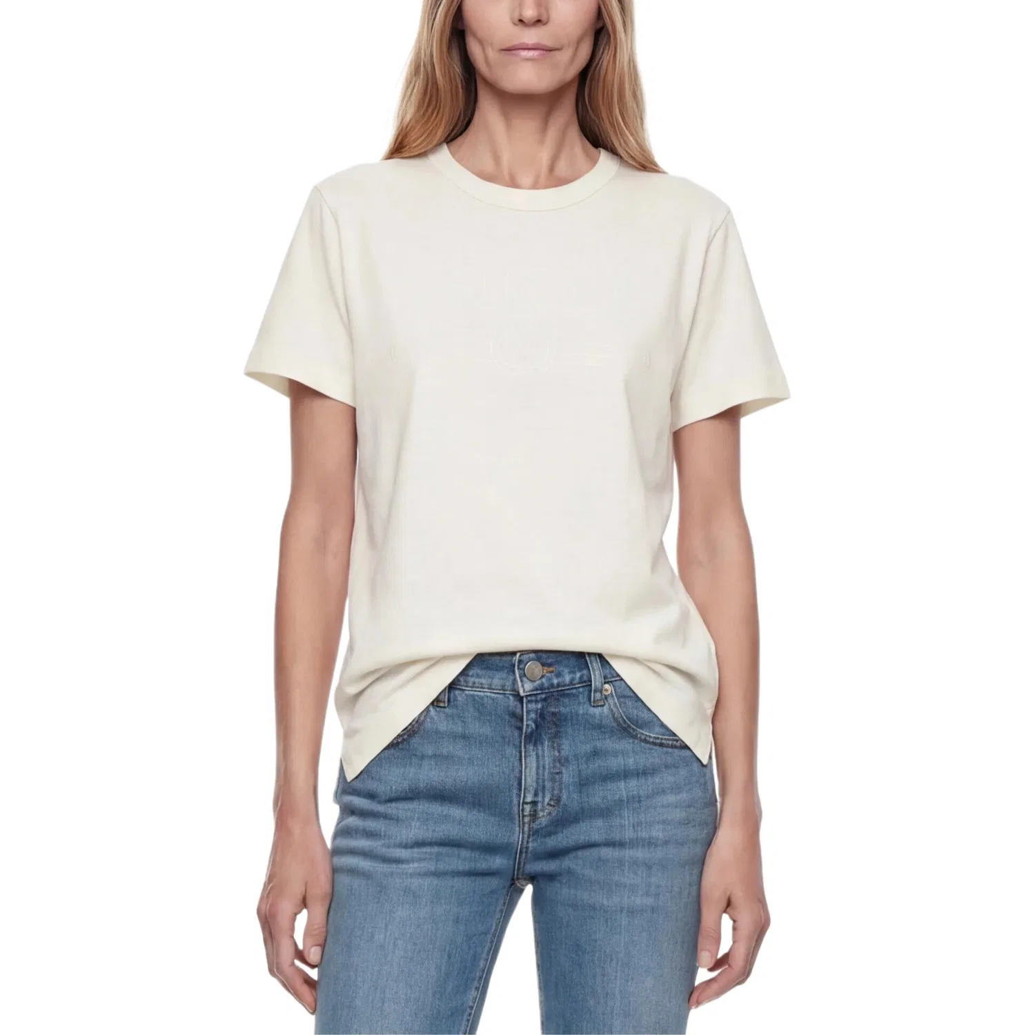 Футболка женская GUCCI SS26 Regular, Иконичный стиль, Бежевый