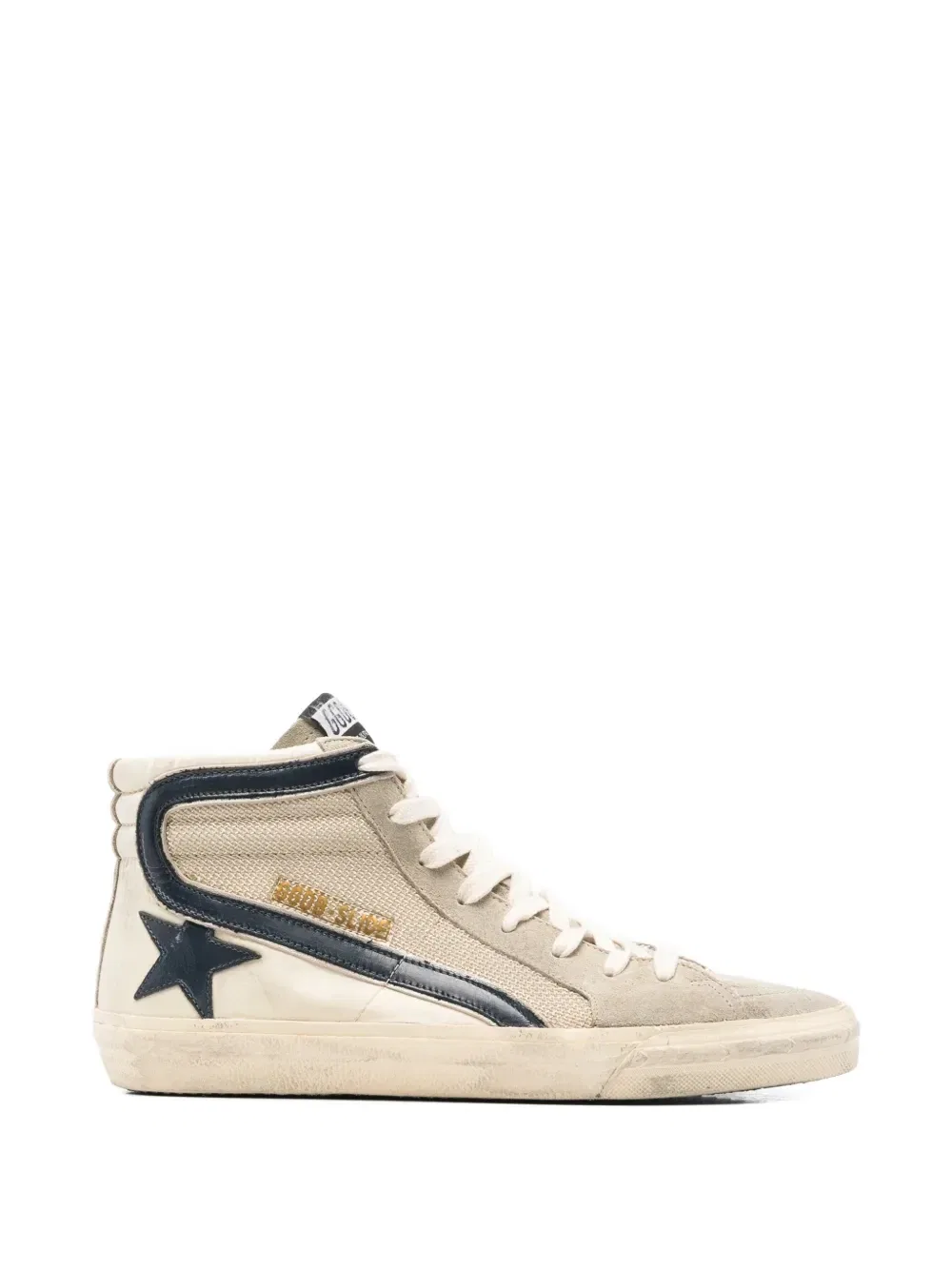 Кроссовки с декорированными звездами Slide GOLDEN GOOSE, бежевый