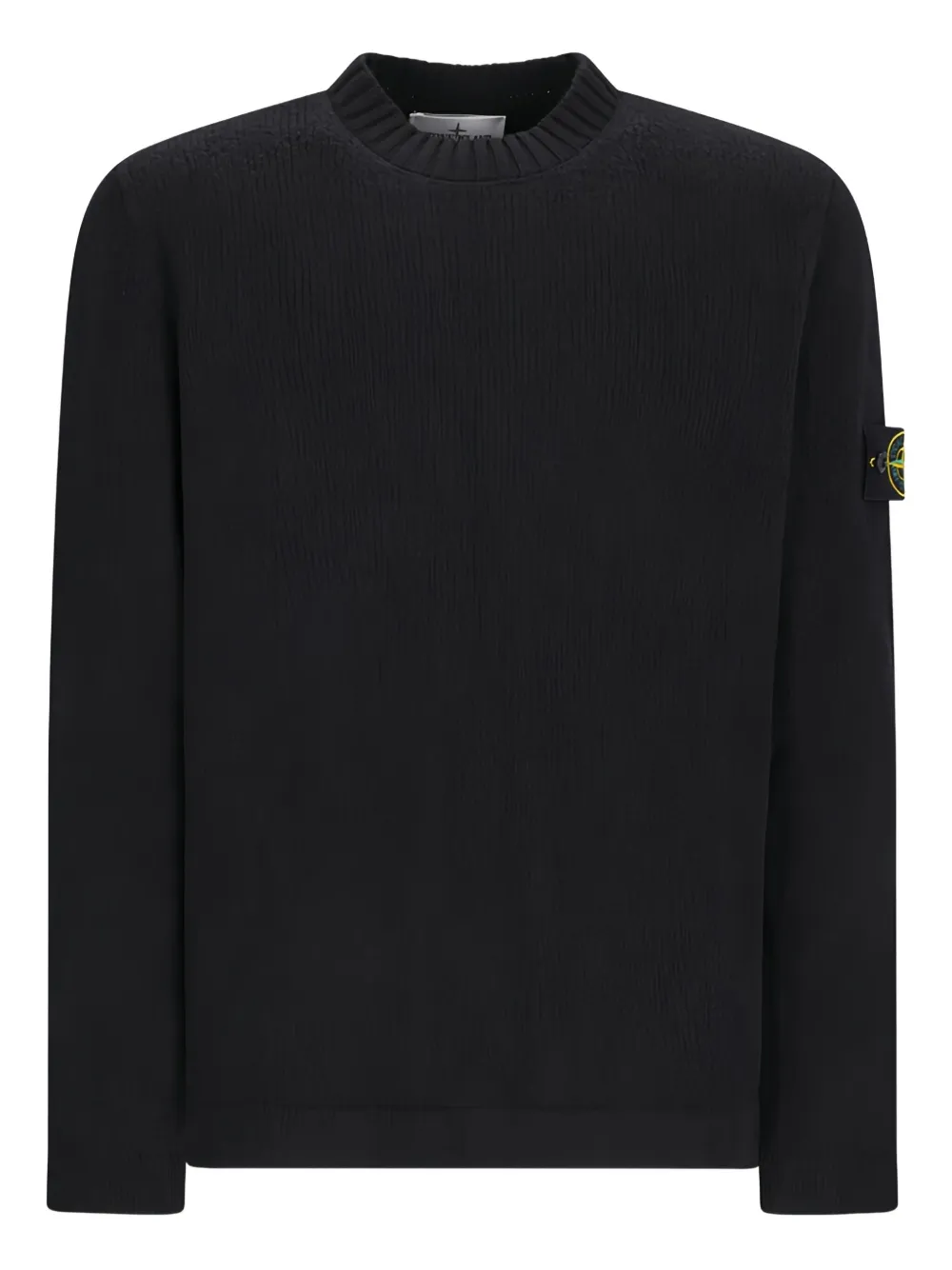 

Свитер с круглым вырезом и значком компаса Stone Island, черный