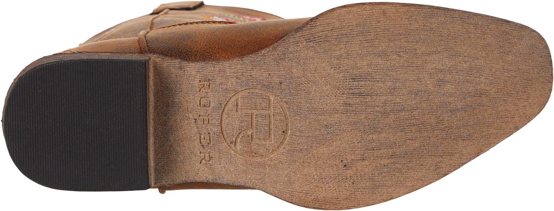 Ботинки Roper Kids  Juliet, Brown Faux Leather Vamp/Floral Embroidery — фото 3