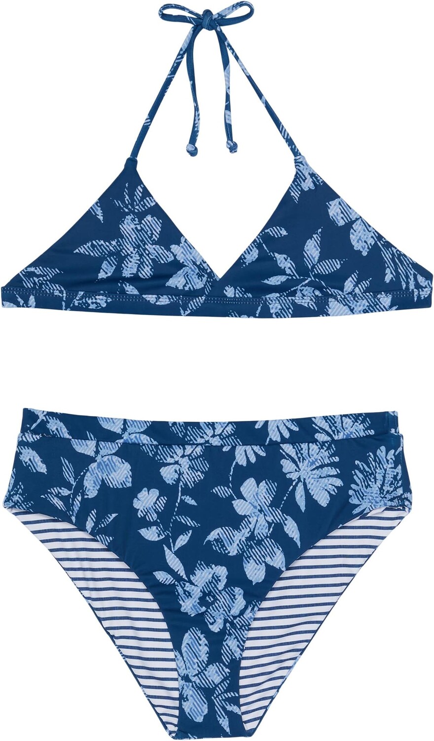 

Пижамные брюки Splendid Littles Double Dutch Reversible Triangle Bra and High-Waist Pants, цвет Chambray