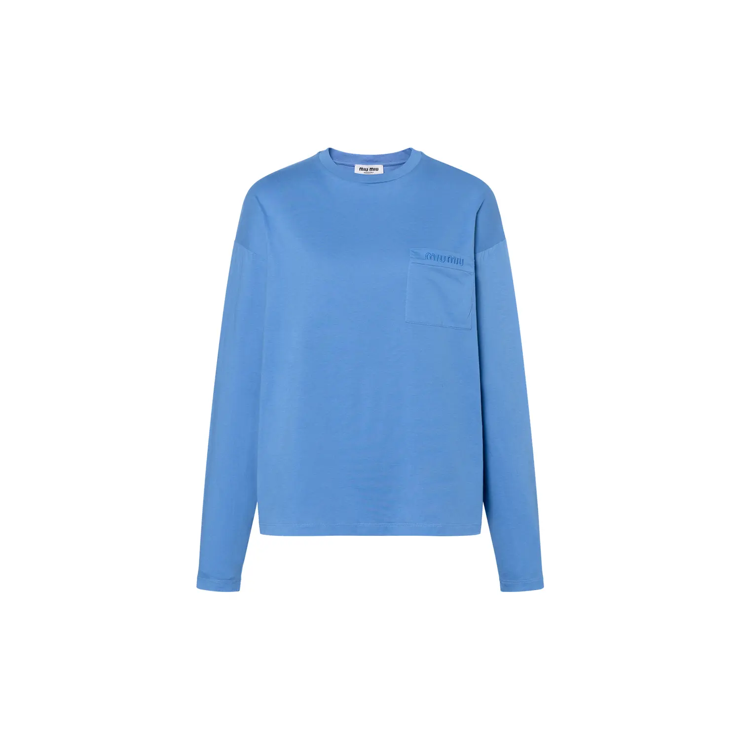 

MIU MIU Футболка Regular женская Sapphire Blue, Синий, MIU MIU Футболка Regular женская Sapphire Blue