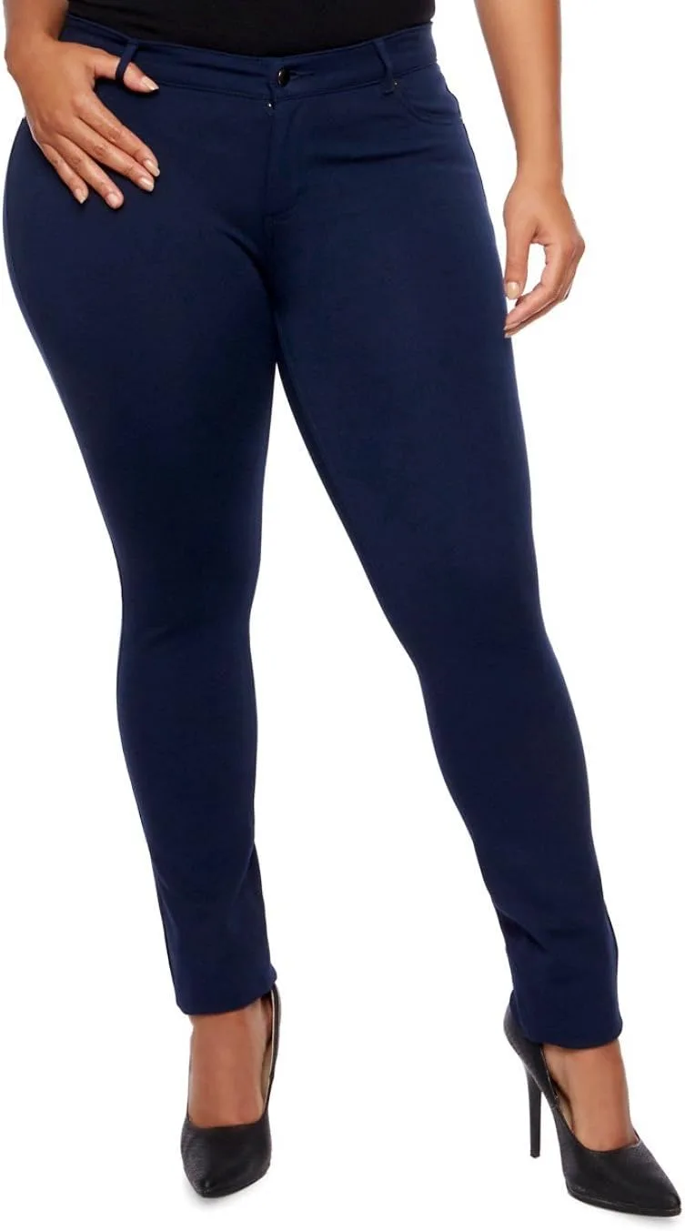 

Ponte Jeans Women’s Plus Size Cotton French Terry Moleton Super Stretch Pants 1826 Jeans