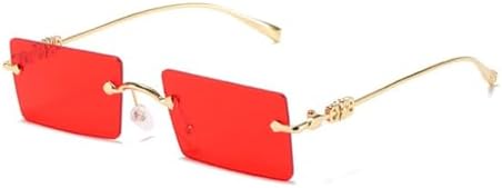 

Солнцезащитные очки без оправы прямоугольной формы для женщин и мужчин, оттенки чайного синего с градиентом, защита от ультрафиолета UV400, ретро-очки без оправы MTZJH, 9