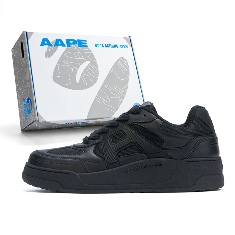 Скейтбординг кеды низкие Aape Black