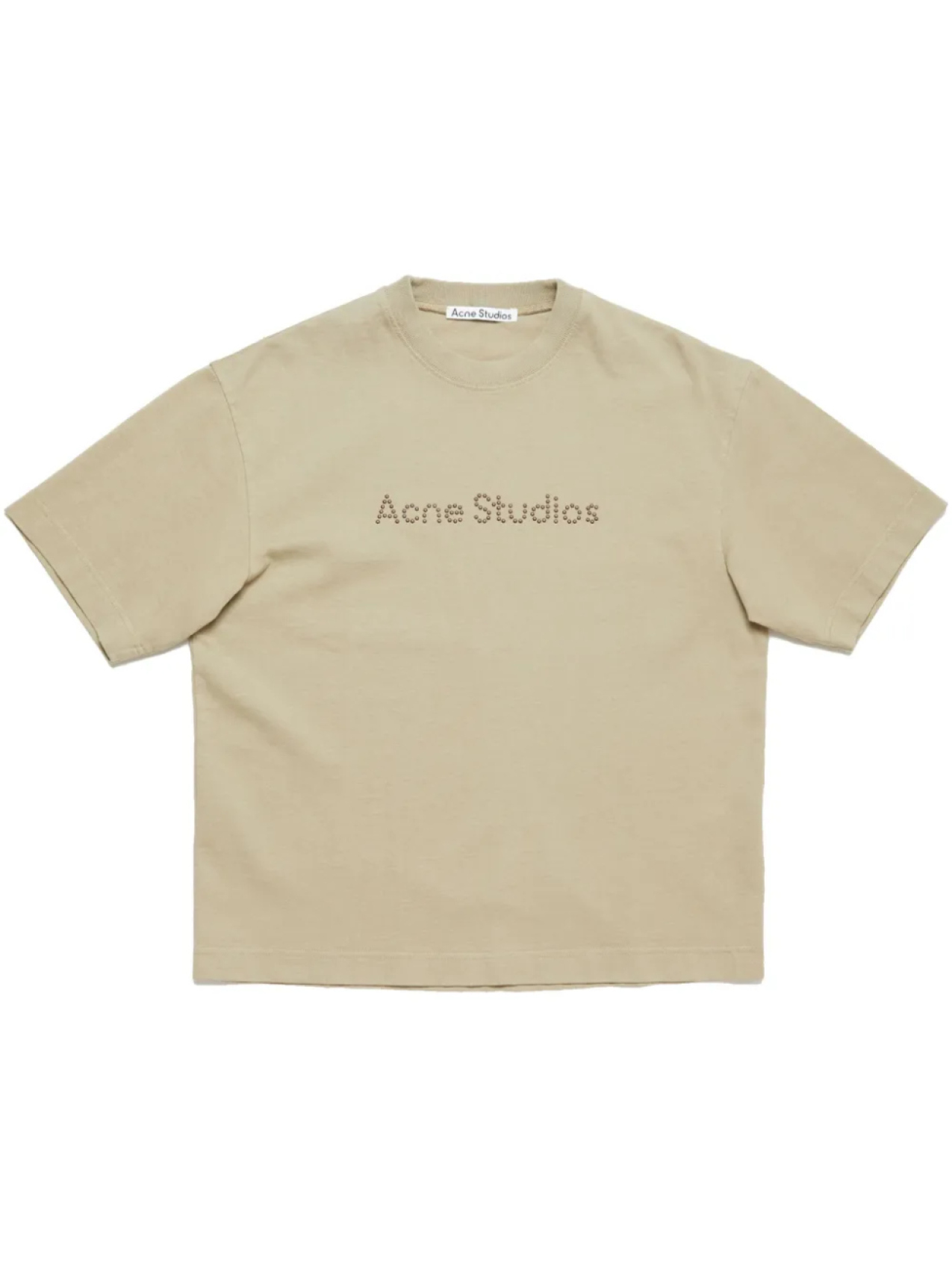 

Футболка с логотипом и заклепками Acne Studios, нейтральный