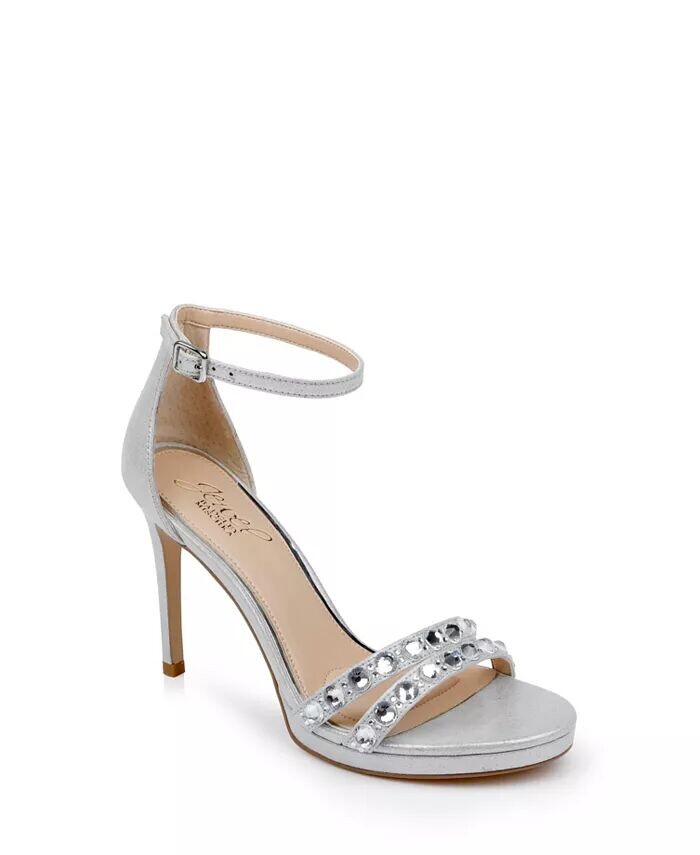 

Женские вечерние сандалии на платформе Hustle Jewel Badgley Mischka, серый