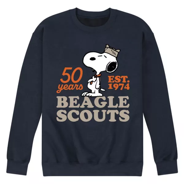 

Мужская флисовая толстовка с логотипом Snoopy в шляпе скаута-бигля Licensed Character, синий