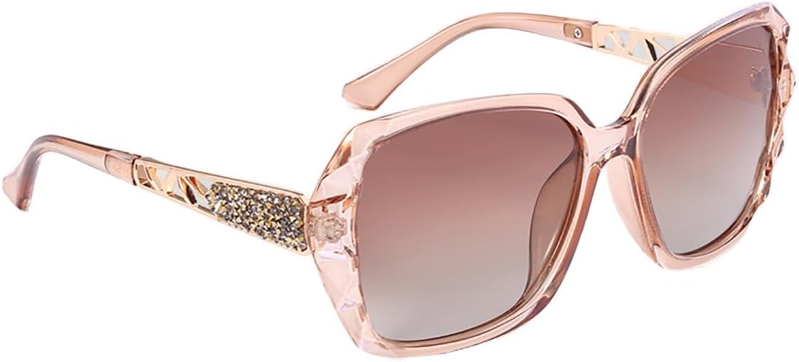 

Женские солнцезащитные очки увеличенного размера с градиентным переходом цвета, металлическая оправа с кристаллами, защита от УФ-излучения UV400, доступны в черном, розовом и синем цветах Generic, Champagne Tea