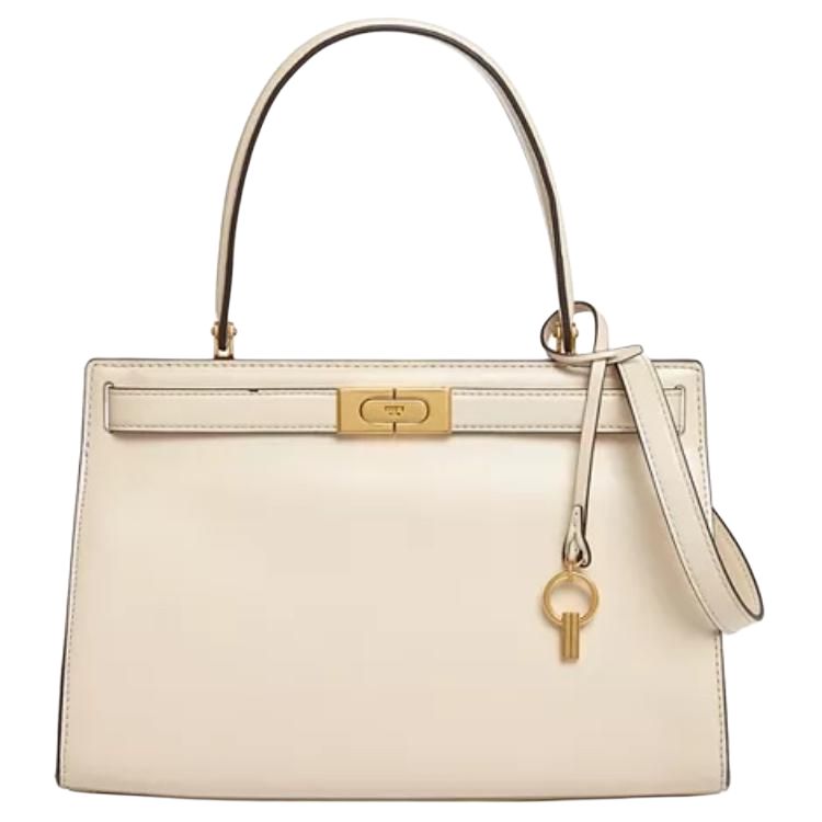 

Сумка через плечо из коровьей кожи белого цвета Tory Burch