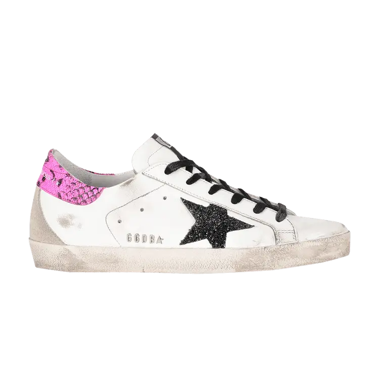 Кроссовки Golden Goose Wmns Superstar Snakeskin - White Fuchsia, белый