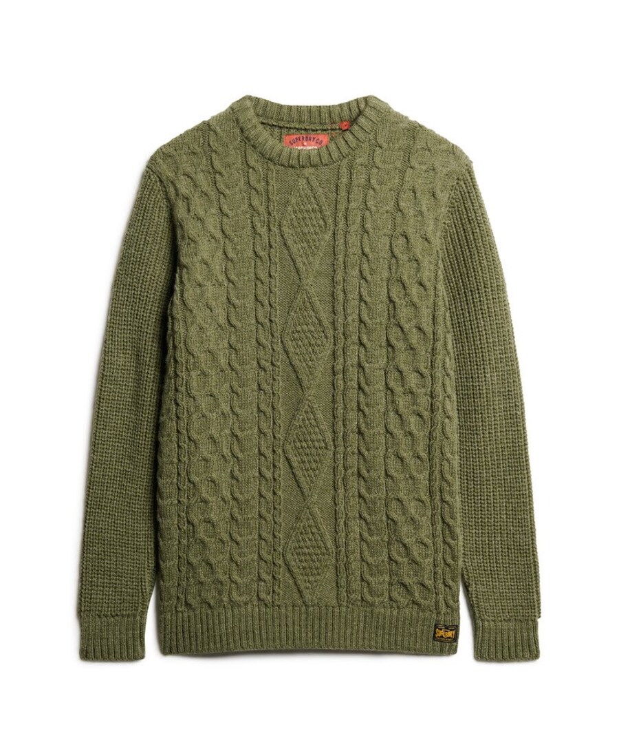 

Свитер Superdry Sweater Jacob, темно-зеленый