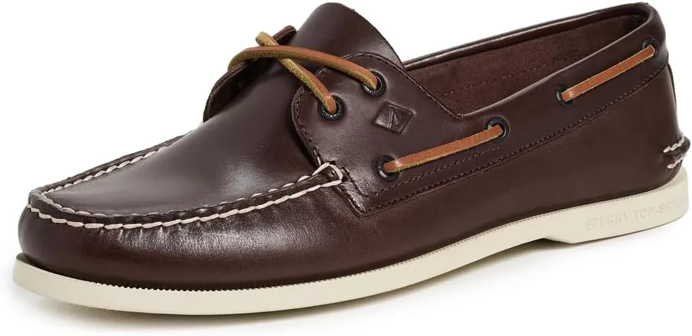 Мужские кожаные мокасины Sperry в комплекте с двумя кожаными туфлями, коричневый