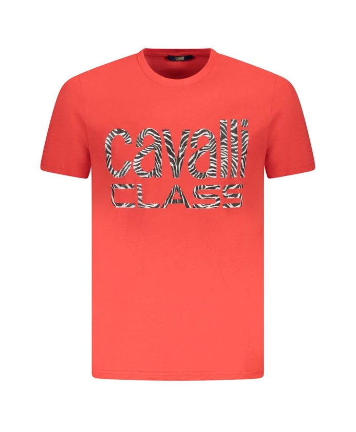 

Футболка с логотипом красной зебры Cavalli Class, красный