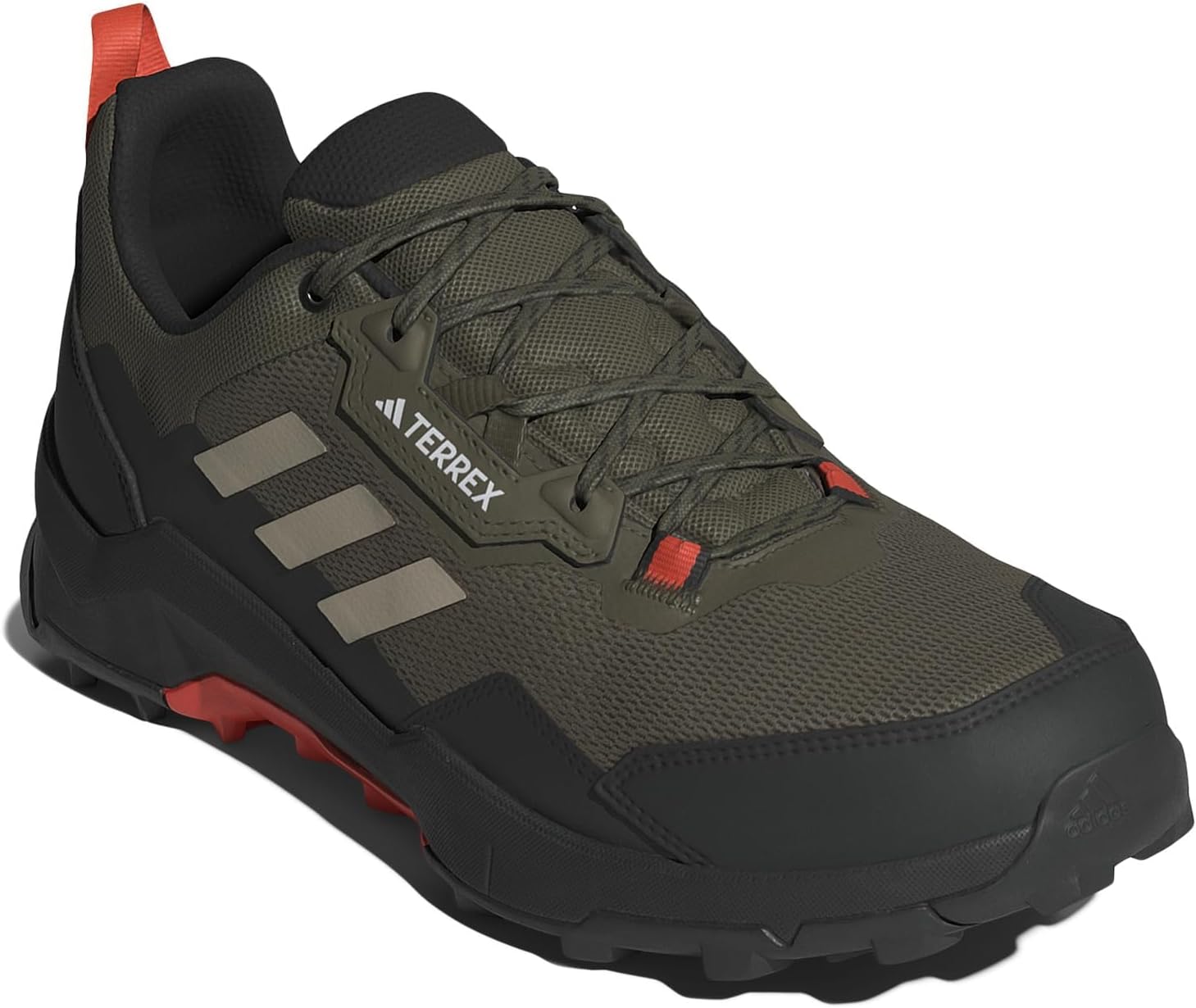 Мужские походные кроссовки Adidas Terrex Ax4, черный/бежевый/оливковый — фото 2